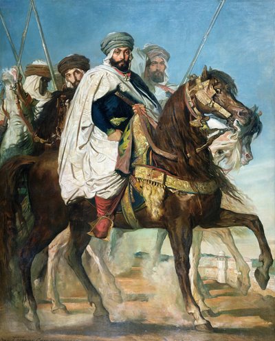 Ali Ben Ahmed, the Last Caliph of Constantine, with his Entourage outside Constantine, 1845 by Théodore Chassériau